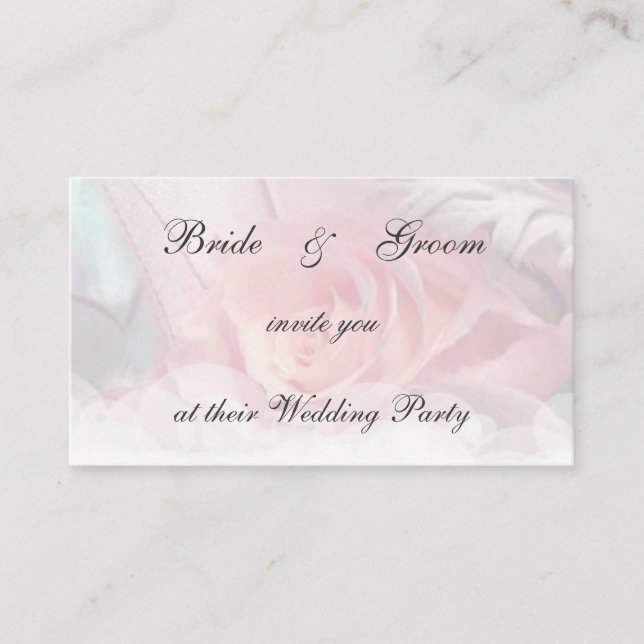 Faire-part de mariage Rose rose tendre (Devant)