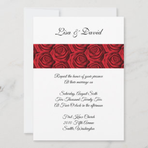 Faire-part de mariage Rose rouge