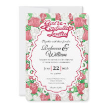 Faire-part de mariage Rose Rouge & Blanche - Lettr