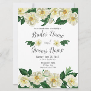 Faire-part de mariage, Roses de pays
