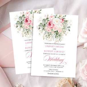 Faire-part de mariage Roses Roses Chic Rustique