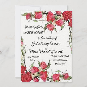Faire-part de mariage Roses sont rouges