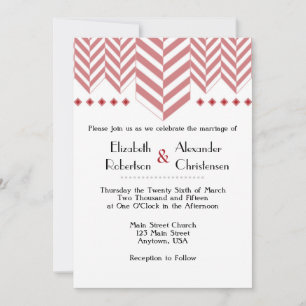 Faire-part de mariage rouge blanc