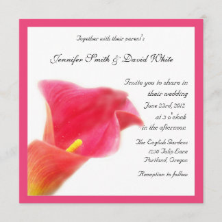 Faire-part de mariage rouge de Calla Lily