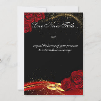 Faire-part de mariage rouge et noir