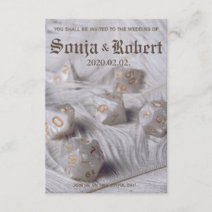 faire-part de mariage RPG Dice personnalisable