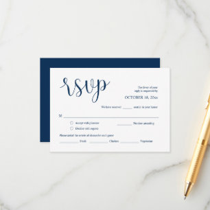 Faire-part de mariage RSVP, Carte des options de r