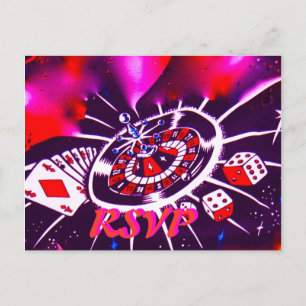 Faire-part de mariage RSVP de thème de casino