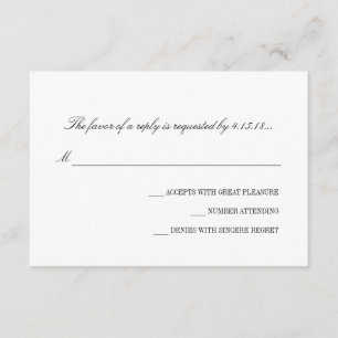 Faire-part de mariage -RSVP Notions de base