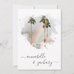 *~* FAIRE-PART DE MARIAGE + RSVP - QR TROPICAL AR1