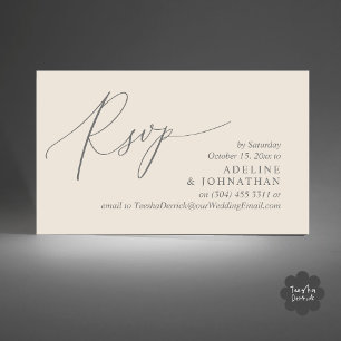 Faire-part de mariage RSVP, Rappel romantique mode