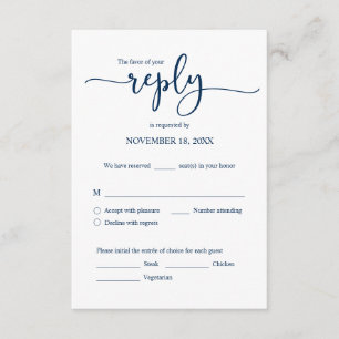 Faire-part de mariage RSVP Répondre, Carte des opt
