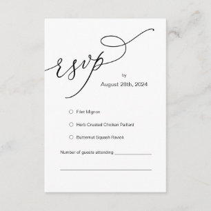 Faire-part de mariage RSVP Répondre, Carte des opt