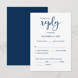 Faire-part de mariage RSVP Répondre, Carte des opt