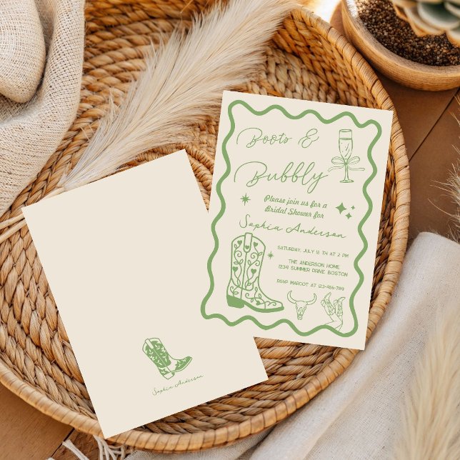 Faire-part de mariage rustique à l'aquarelle 'Boot (Créateur téléchargé)