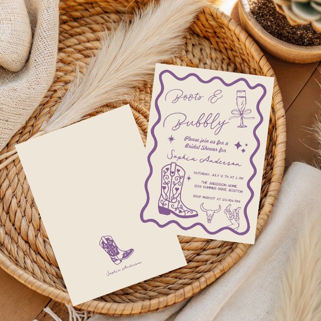 Faire-part de mariage rustique à l'aquarelle 'Boot (Créateur téléchargé)