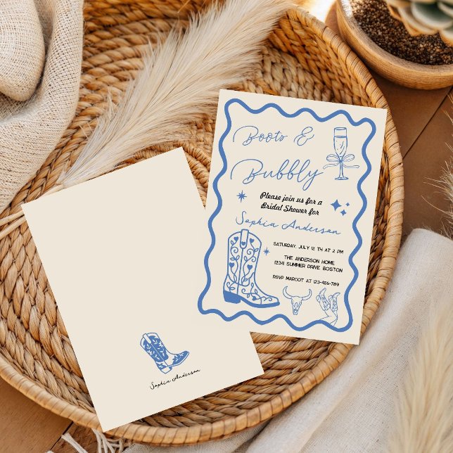 Faire-part de mariage rustique à l'aquarelle 'Boot (Créateur téléchargé)