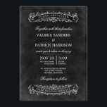 Faire-part de mariage rustique chic - Noir<br><div class="desc">Cette collection Rustic Chic ajoute une touche vintage à votre papeterie mariage. Des couleurs personnalisées et des produits assortis sont disponibles sur demande.</div>