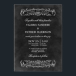 Faire-part de mariage rustique chic - Noir<br><div class="desc">Cette collection Rustic Chic ajoute une touche vintage à votre papeterie mariage. Des couleurs personnalisées et des produits assortis sont disponibles sur demande.</div>