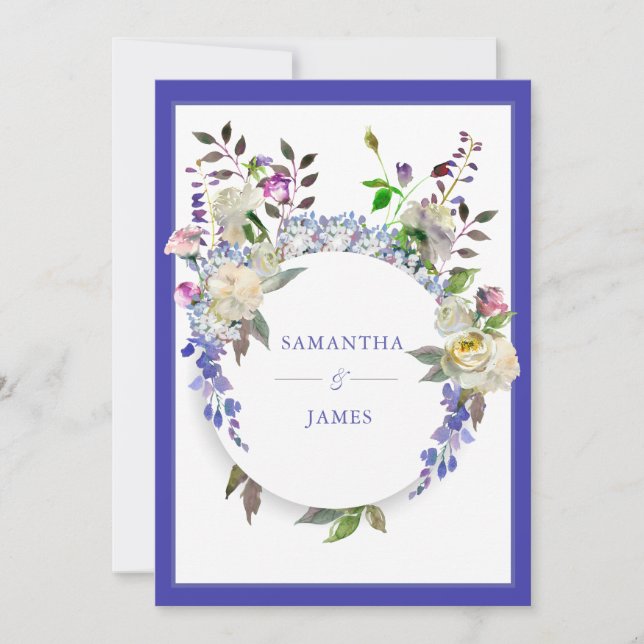 Faire-part de mariage rustique de pivoine de pays (Devant)