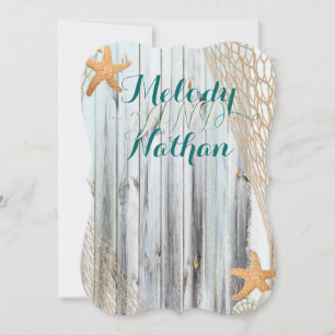 Faire-part de mariage Rustique de poisson-Starfish