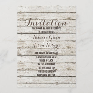 faire-part de mariage rustique en bois de grange v