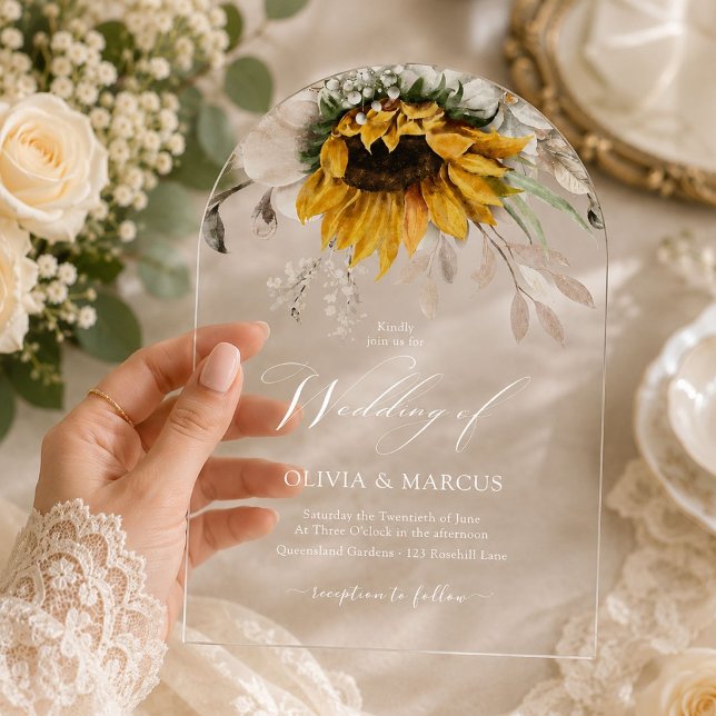 Faire-part de mariage rustique et floral élégant d (Créateur téléchargé)