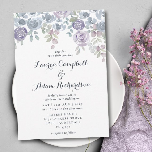 Faire-part de mariage rustique Eucalyptus & floral (Créateur téléchargé)