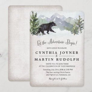 Faire-Part de Mariage Rustique 'L'Aventure Commenc