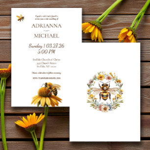 Faire-Part de Mariage Rustique Meant to Bee