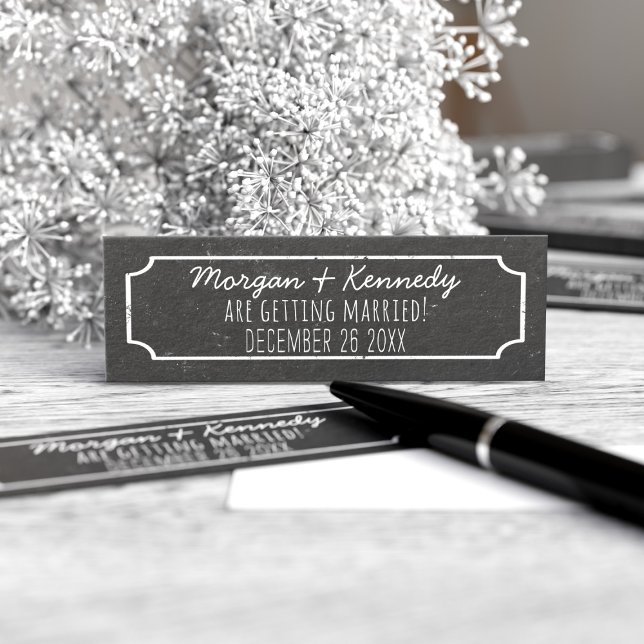 Faire-part de mariage rustique mini 50 exemplaires (Pack of 100 mini chalkboard style save the date cards. Just add your names and wedding date)