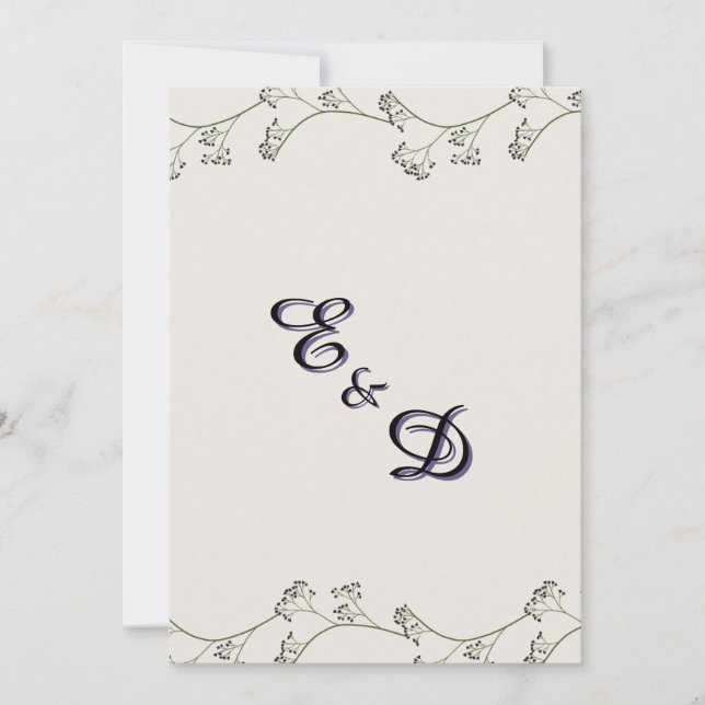 Faire-part de mariage rustique moderne élégant (Devant)