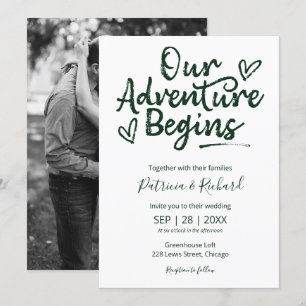 Faire-Part de Mariage Rustique 'Notre Aventure Com