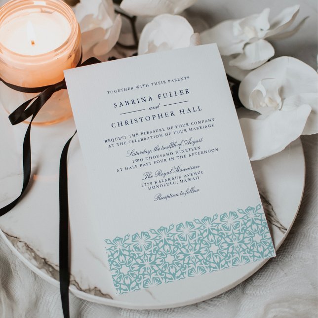 Faire-part de mariage Santorin | Eau (Créateur téléchargé)