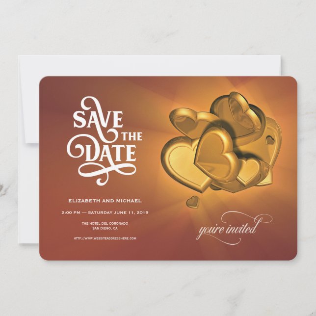 Faire part de mariage Save The Date (Version 3) (Devant)