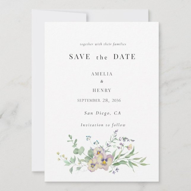 Faire-part de mariage Save the Date Viola & Eucaly (Créateur téléchargé)
