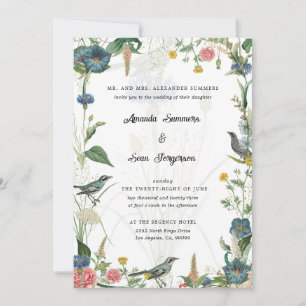 Faire-part de mariage Secret Garden Wildflowers