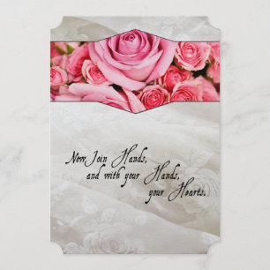 Faire-part de mariage shakespearien de roses de la