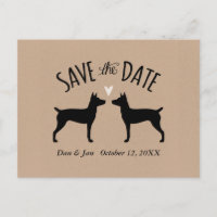 Faire-part de mariage silhouettes de Terrier Rat