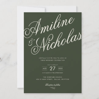 Faire-part de mariage simple