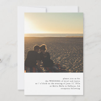 Faire-part de mariage simple à thème photo