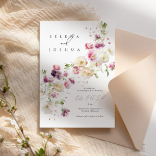 Faire-part de mariage simple   Fun Floral Design