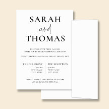 Faire-Part de Mariage Simple Minimaliste