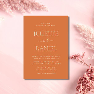 Faire-part de mariage simple minimaliste moderne c