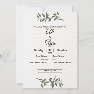 Faire-Part de Mariage Simple Moderne | Minimaliste