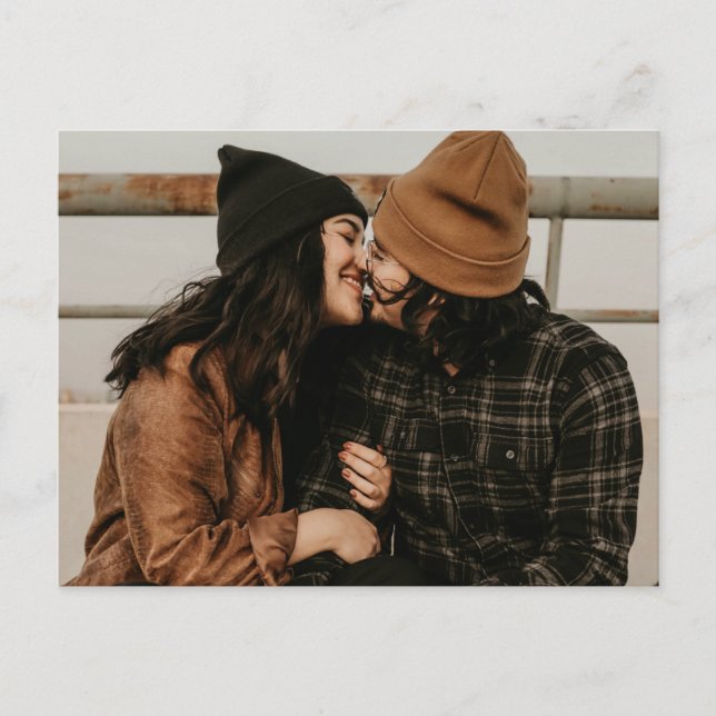 Faire-Part de Mariage Simple Photo de Budget (Devant)