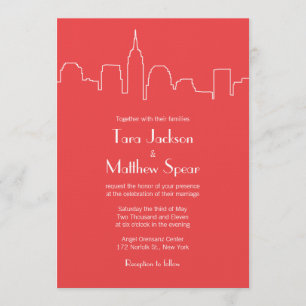 Faire-part de mariage Skyline NYC