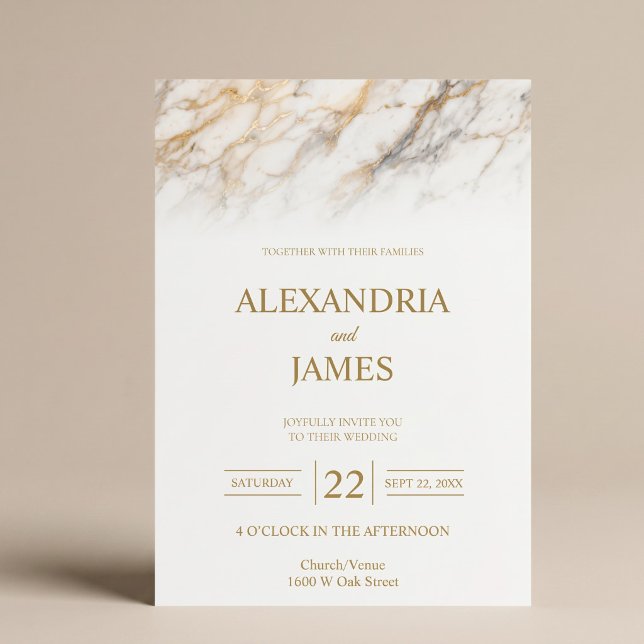 Faire-part de mariage Soft Marble Fade (Créateur téléchargé)