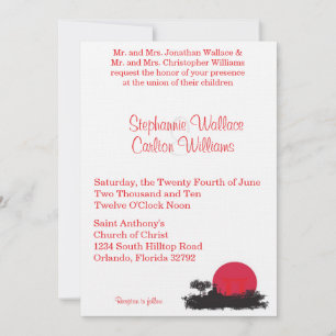 Faire-part de mariage solaire japonais