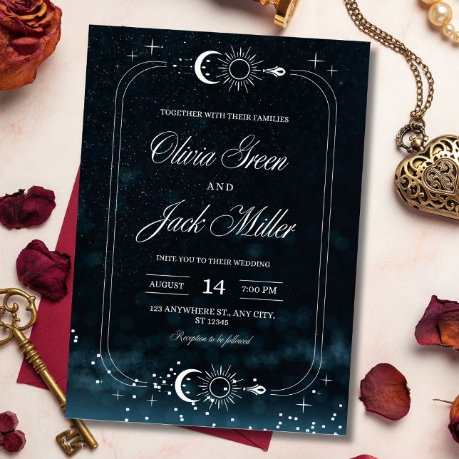 Faire-part de mariage sous les étoiles Nuit étoilé (Créateur téléchargé)